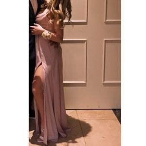 Pink Silk Formal Dress